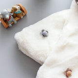 Kid Baby Girl Capes Autumn Winter Woolen Shawl Velve Coats