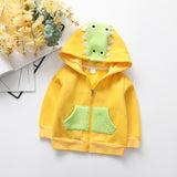 Kid Baby Boy Girl Spring Autumn Bunny Cotton Zipper Dinosaur Cartoon Coat