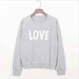 Family Matching Long Sleeve Round Collar Letter LOVE Mother Son Shirts Tops