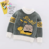 Kid Baby Boy Autumn Winter Korean Fashion Snail Sweaters