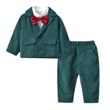 Kid Baby Boy Suit England Infant Birthday Blazer 2 Pcs Sets