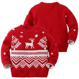 Kid Baby Boy Girl Warm Long Sleeve Autumn Red Christmas Sweaters