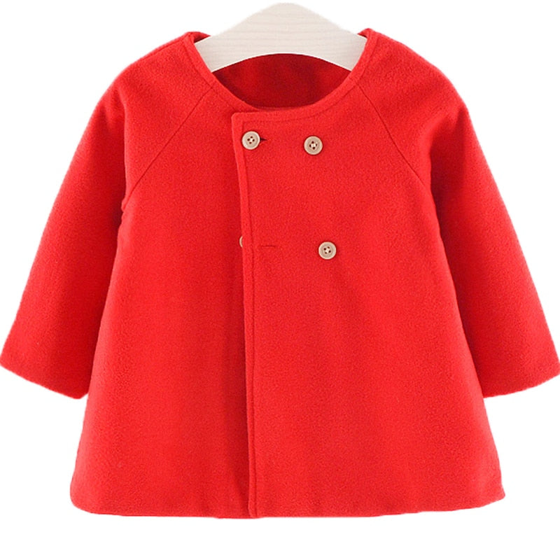 Baby Girl Spring Winter Wool Blends Jacket Coat Costume Outerwear