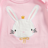 Baby Girl Easter Rabbit Bodysuit Bow Tulle Suits 3 Pcs Sets