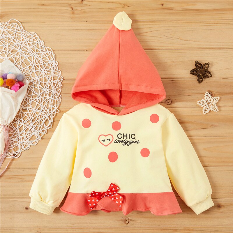Baby Girl Polka Dot Cute Sweatshirt