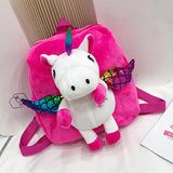 Girl Unicorn Bag 3D Zipper Toy Doll Backpack For Kidergarten