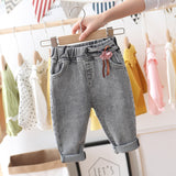 Baby Girls Cute Jeans New Autumn Denim Trousers