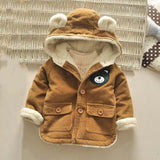 Baby Girls Hooded Fleece Jackets Warm Coat Jacket Outerwear 1-6 Y