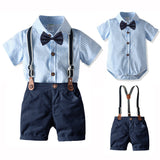 Baby Boy Gentleman Formal Baptism Birthday Outfits 2 Pcs Sets