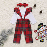 Baby Girl Christmas Jumpsuit 3 Pcs Sets