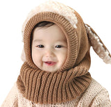 Girls Boys Warm Hat Winter Beanie Scarf  Knitted Cap One Size Adjustable 18 months