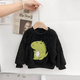 Boys Girls Winter Dinosaur Embroidered Sweater