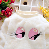 Baby Girl Autumn Winter Suit Smiley Cartoon Thickening Casual Sports 2 Pcs