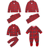 Family Matching Outfit Lattice Christmas Pajamas Sets 2 Pcs