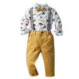 Kids Boy Printed Cotton Suit Fall Costume 1-6 Years