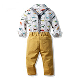Kids Boy Printed Cotton Suit Fall Costume 1-6 Years
