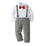 Boys Formal Gentleman Baptism Birthday Party Outfit 2 Pcs 1-6 Years