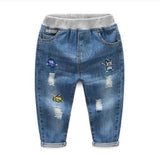 Kids Boys Trousers Jeans Spring Autumn Fashion Denim Pants 2-6 Years