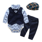 Baby Boys Printed Suit Newborn Sets 3 Pcs