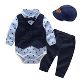 Baby Boys Printed Suit Newborn Sets 3 Pcs