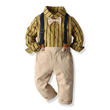 Striped Overalls Sets Outfits 2pcs Baby Boy Suits