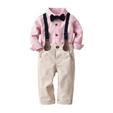 Boys Suit Sets Sky Blue Striped  Outfits 3Pcs