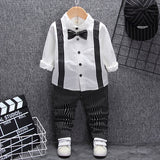 Baby Boy Set Tops Pant with Belt Suit For Birthday Wedding Costume