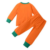 Family Matching Boy Brothers and Sisters Sets Halloween Pumpkin Pajamas 0-7Years