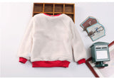 Girl Boys Clothing Cartoon Elk Plus Velvet Sweater 2-7 Years