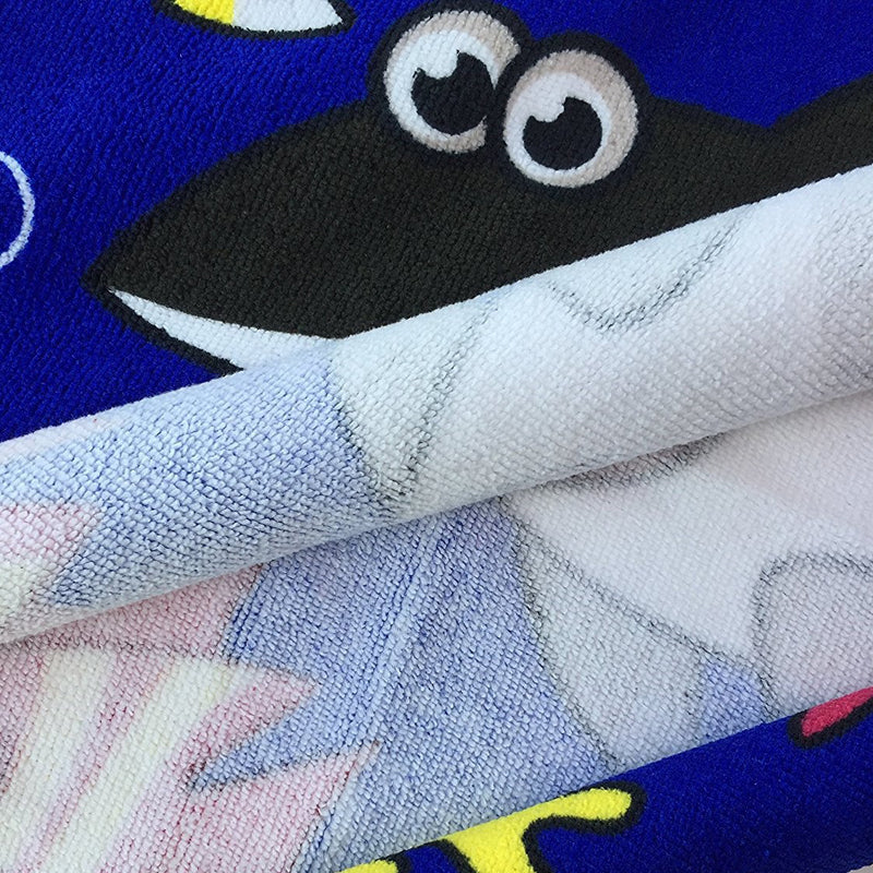Kid Baby Hooded Cloak Beach Bath Towel Robes Cloak Microfiber Pajamas