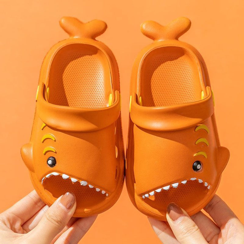 Kid Baby Sandals Cartoon Shark Summer Soft Sole Shoes Anti-Slip Slippers