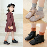 Kids Girl Short Boots Casual Autumn PU Leather Fashion Girls Martin Shoes