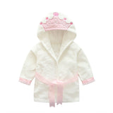 Baby Boys Girls Sleepwear Hooded Bath Robes Flannel Bathrobe Pajamas - honeylives