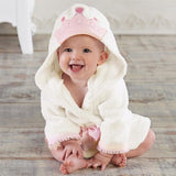 Baby Boys Girls Sleepwear Hooded Bath Robes Flannel Bathrobe Pajamas