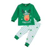 Kid Christmas Pajamas Set Santa Claus Long Sleeve Pullovers Pajamas