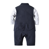 Baby Boy Suit British Style Black Climbing Trendy Rompers