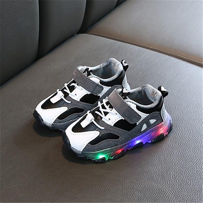 Boy Girl Sports Shoes Colorful Luminous Lighting  Running Shoes