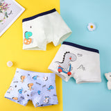 Kid Boy Underwear Cartoon Shorts Cotton Car Dinosaurs Pattern 3/5Pack Lot