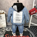 Kids Boy Girl Leisure Denim Casual Suits 3 Pcs Set