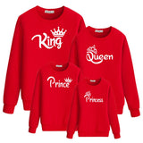 Christmas Family Look Mother And Daughter Sweatshirt King Queen Clothes