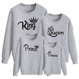 Christmas Family Look Mother And Daughter Sweatshirt King Queen Clothes