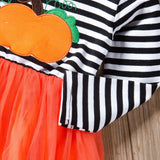 Girl Kids Winter Dress Cotton Boutique Halloween Pumpkin Tulle Dress