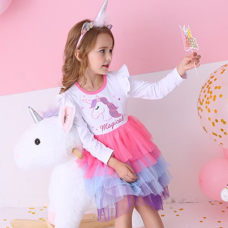 Children's Dress Unicorn Girl Party