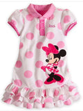 Kid Baby Girls Cartoon Embroidery Minnie Mouse Dresses