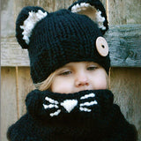 Kids Funny Cute Fox Handmade l Knitted Warm Winter Hat 2pcs/Set