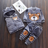 Baby Boy Girl Sport Suit Autumn Winter 3 Pcs Sets