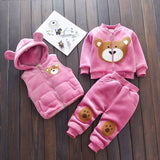 Baby Boy Girl Sport Suit Autumn Winter 3 Pcs Sets