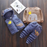 Baby Boy Girl Sport Suit Autumn Winter 3 Pcs Sets