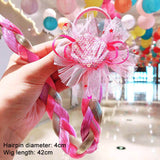 Girls Cute Cartoon Bow Butterfly Colorful Braid Headband Hair Accessories