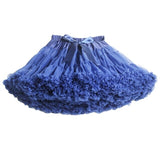 Girls Fluffy Chiffon Solid Colors Tutu Christmas Skirts 2-12 Years